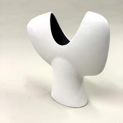 Georges Jouve French Mid Century Organic Modern White Terra Cotta Sculpture Vase 1960 70 - 3948585