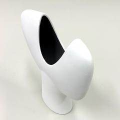 Georges Jouve French Mid Century Organic Modern White Terra Cotta Sculpture Vase 1960 70 - 3948594