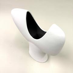 Georges Jouve French Mid Century Organic Modern White Terra Cotta Sculpture Vase 1960 70 - 3948600