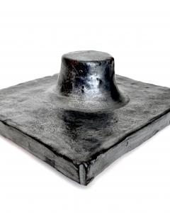 Georges Jouve GEORGES JOUVE JOUVE FRANCE FRENCH BLACK CERAMIC TILE C1965 - 4684206
