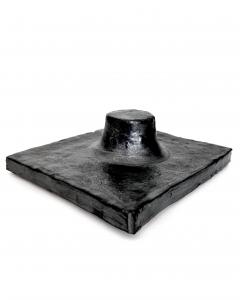 Georges Jouve GEORGES JOUVE JOUVE FRANCE FRENCH BLACK CERAMIC TILE C1965 - 4684207