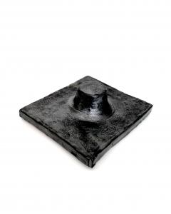 Georges Jouve GEORGES JOUVE JOUVE FRANCE FRENCH BLACK CERAMIC TILE C1965 - 4684230