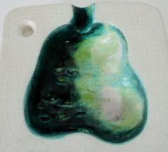 Georges Jouve GEORGES JOUVE VIDE POCHE OR ASHTRAY WITH THE IMAGE OF A PEAR - 1473246