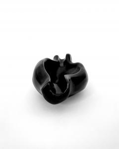 Georges Jouve Georges Jouve French Ceramic Artist Black Glazed Ashtray c 1950 - 4632434