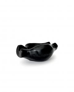 Georges Jouve Georges Jouve French Ceramic Artist Black Glazed Ashtray c 1950 - 4632443