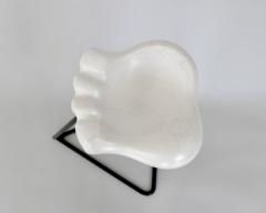 Georges Jouve Georges Jouve Patte d Ours ashtray in beautiful crackled white glaze - 4117902