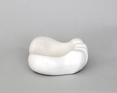 Georges Jouve Georges Jouve Patte d Ours ashtray in beautiful crackled white glaze - 4117909