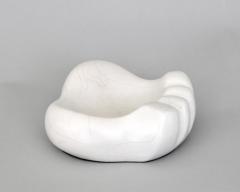 Georges Jouve Georges Jouve Patte d Ours ashtray in beautiful crackled white glaze - 4117911