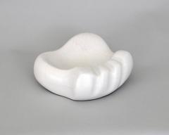 Georges Jouve Georges Jouve Patte d Ours ashtray in beautiful crackled white glaze - 4117912
