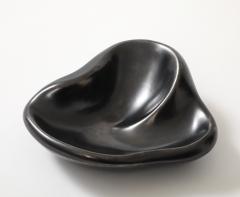 Georges Jouve Georges Jouve Period French Biomorphic Black Glazed Ceramic Dish France 1950 - 4509731