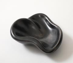 Georges Jouve Georges Jouve Period French Biomorphic Black Glazed Ceramic Dish France 1950 - 4509735