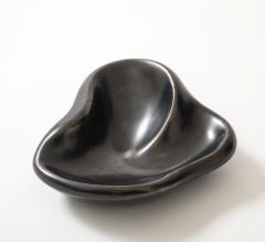 Georges Jouve Georges Jouve Period French Biomorphic Black Glazed Ceramic Dish France 1950 - 4509737
