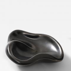 Georges Jouve Georges Jouve Period French Biomorphic Black Glazed Ceramic Dish France 1950 - 4510006