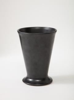 Georges Jouve Matte Black Vase in the Manner of Georges Jouve France c 1960 - 2692421