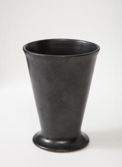 Georges Jouve Matte Black Vase in the Manner of Georges Jouve France c 1960 - 2692423