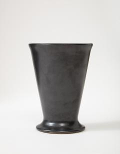 Georges Jouve Matte Black Vase in the Manner of Georges Jouve France c 1960 - 2692424