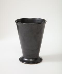 Georges Jouve Matte Black Vase in the Manner of Georges Jouve France c 1960 - 2692427