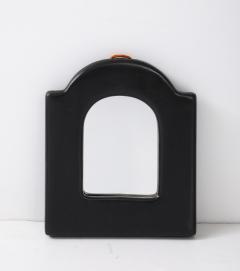 Georges Jouve Small Black Ceramic Mirror France c 1950 - 3945432