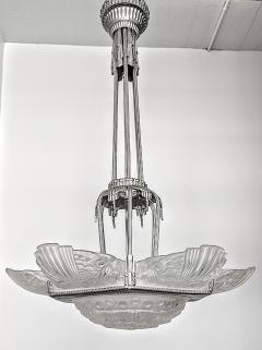 Georges Leleu French Art Deco Chandelier by Georges LELEU  - 3941844
