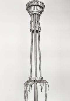Georges Leleu French Art Deco Chandelier by Georges LELEU  - 3941847
