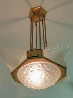 Georges Leleu French Art Deco Chandelier by Georges Leleu - 3941464