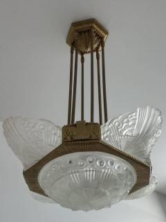 Georges Leleu French Art Deco Chandelier by Georges Leleu - 3941470