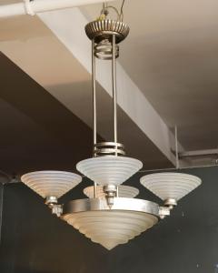 Georges Leleu Leleu Art Deco Chandelier  - 3391403