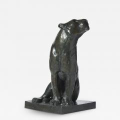 Georges Lucien Guyot Sitting Lioness Turning Its Head Left ca 1950 - 3259056