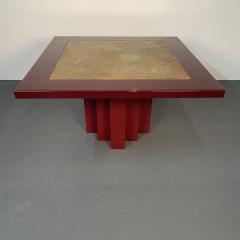 Georges Mathias Belgian Mid Century Modern Dining Center Table Lacquer Signed - 3217405