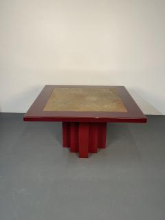 Georges Mathias Belgian Mid Century Modern Dining Center Table Lacquer Signed - 3217410