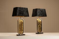 Georges Mathias George Mathias Limited Edition Table Lamps with 23 Carat Gold Gilded Panels - 4521322