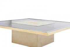 Georges Mathias Georges Matthias Brass Etched Coffee Table - 441738