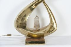 Georges Mathias Important Bronze Rock Crystal Sculpture lamp by Georges Mathias - 895834