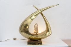 Georges Mathias Important Bronze Rock Crystal Sculpture lamp by Georges Mathias - 895836