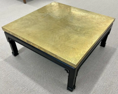 Georges Mathias Mid Century Georges Mathias Coffee Table Signed Etched Brass Belgium 1970s - 2488877