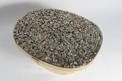Georges Mathias Pair Of Side Tables with pyrites stones Signed Georges Mathias - 928803