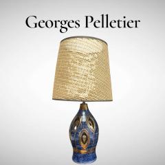 Georges Pelletier 1970s Studio pottery ceramic lamp by Georges Pelletier - 4646420