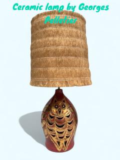 Georges Pelletier 1970s Studio pottery ceramic lamp signed BY Georges Pelletier - 4161728