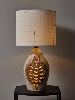 Georges Pelletier Georges Pelletier Ceramic Table Lamp With Owl Decor - 3243605