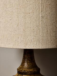 Georges Pelletier Georges Pelletier Ceramic Table Lamp with Ocher and Brown Glaze - 4693054