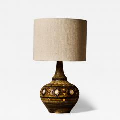 Georges Pelletier Georges Pelletier Ceramic Table Lamp with Ocher and Brown Glaze - 4713967