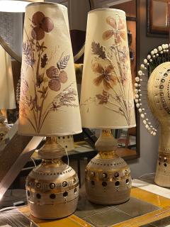 Georges Pelletier Pair of ceramic table lamp by Georges Pelletier France 1970s - 4341894