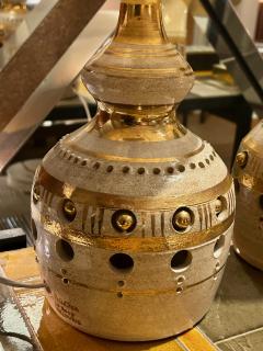 Georges Pelletier Pair of ceramic table lamp by Georges Pelletier France 1970s - 4341895