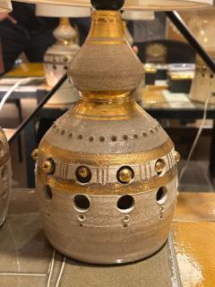 Georges Pelletier Pair of ceramic table lamp by Georges Pelletier France 1970s - 4341896