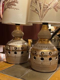 Georges Pelletier Pair of ceramic table lamp by Georges Pelletier France 1970s - 4341898