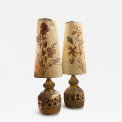Georges Pelletier Pair of ceramic table lamp by Georges Pelletier France 1970s - 4344253
