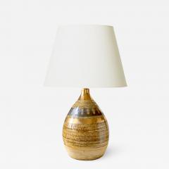 Georges Pelletier Table lamp with sandy glazing and gilded stripes by Georges Pelletier - 1138174