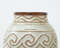 Georges Serr Georges Serr Art Deco Ceramic White Celadon Enamel Vase France c 1930 - 1762592