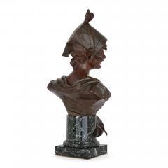 Georges Van Der Straeten Bronze bust on marble plinth by Georges van der Straeten - 3318743