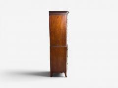 Georgian Bow Front Chest on Chest Mahogany Brass England 19th c  - 4634993